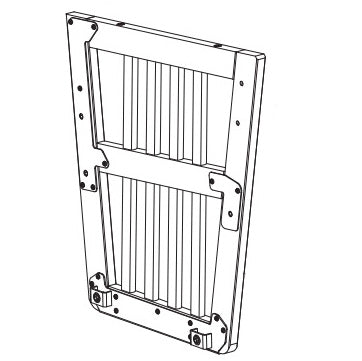 RP-20-GA Left Mission-Style Wooden Frame with Metal Fixation Bracket